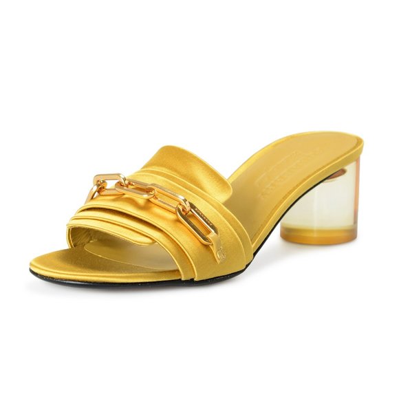Burberry London "COLEFORD" Satin Leather Sandals - Picture 1 of 8